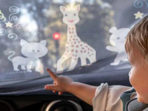 Un enfant sur un siège auto