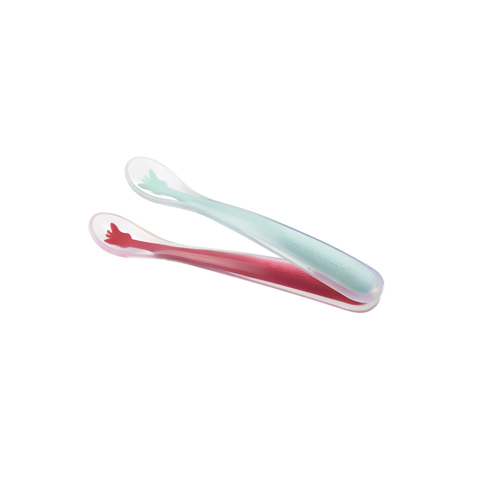 [450408] Lot de 2 cuillères douces silicone
