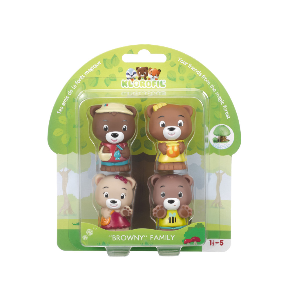 Lot de 4 personnages famille "Browny"