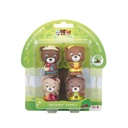 Set aus 4 Figuren Familie "Browny"