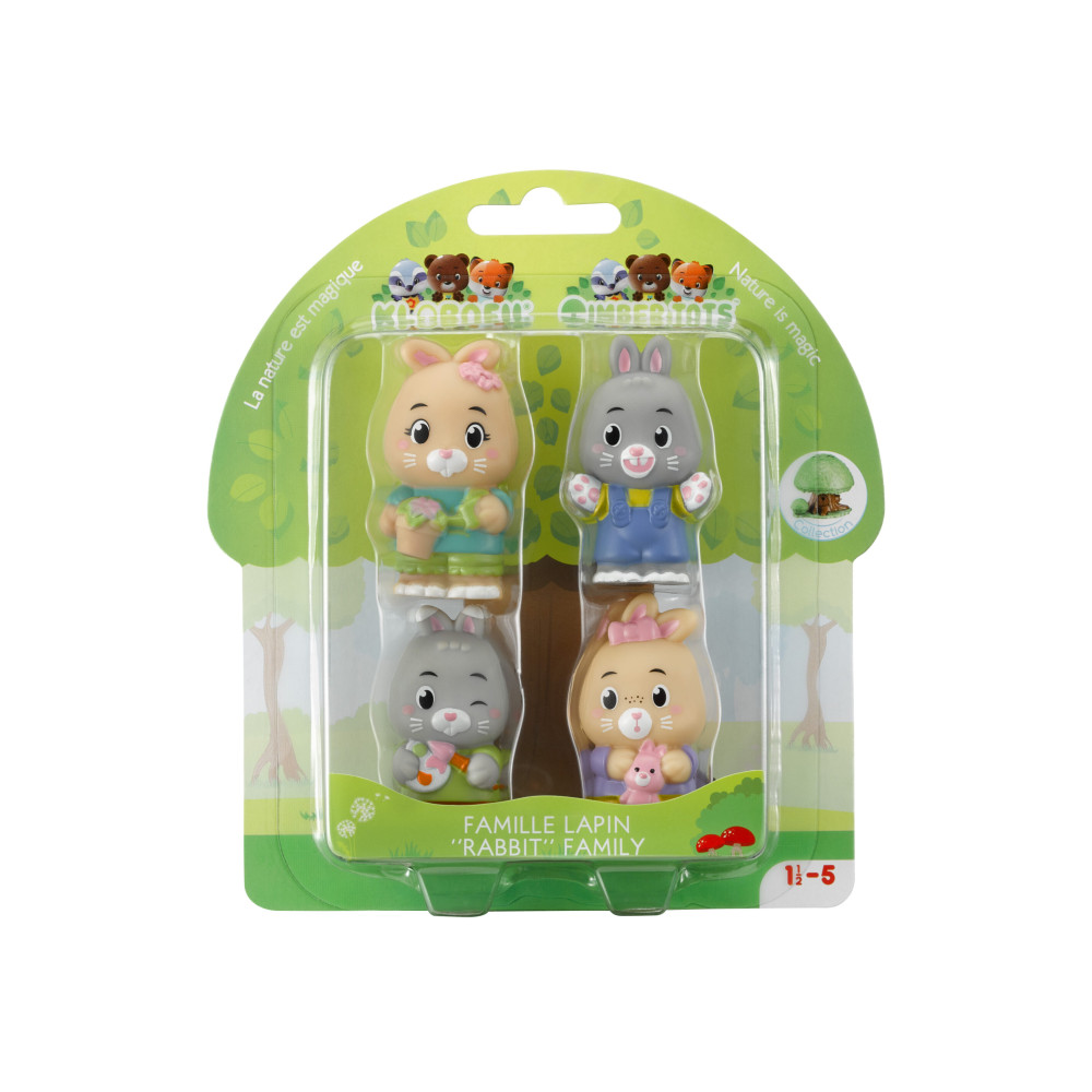 Lot de 4 personnages famille "Lapin"