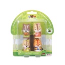 Lot de 4 personnages famille "Nutnut"