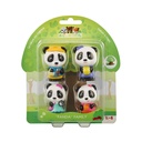 Lot de 4 personnages famille "Panda"