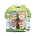 Lot de 4 personnages famille "Renne"