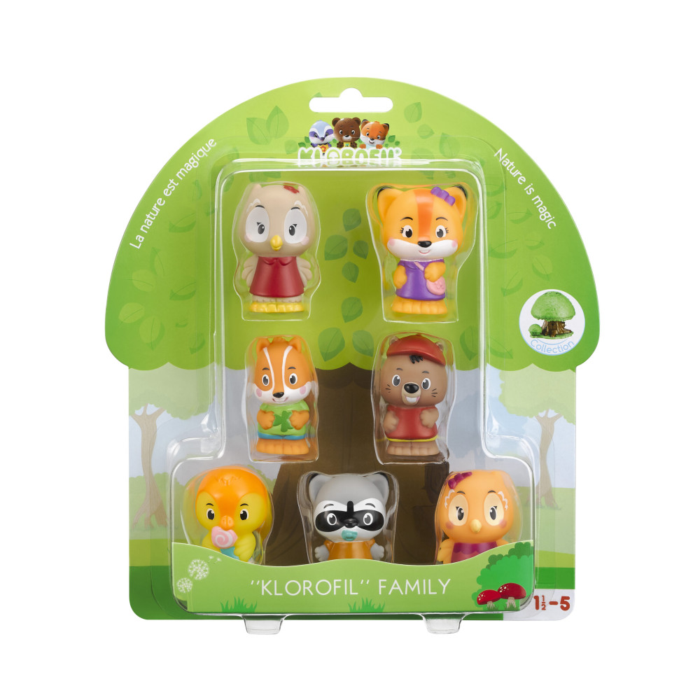 Lot de 7 personnages "Klorofil families"