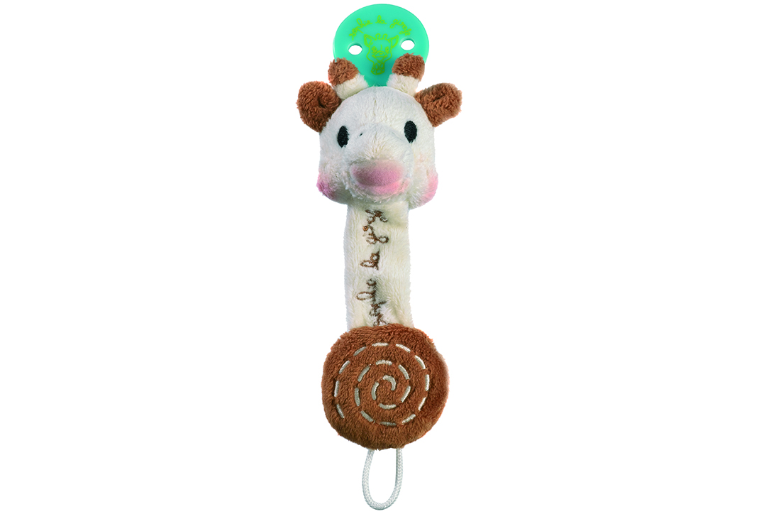 Peluche doudou avec attache-sucette - Sophie la girafe